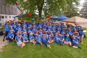 A group photo of everyone that came to Duncan’s Farm Day!