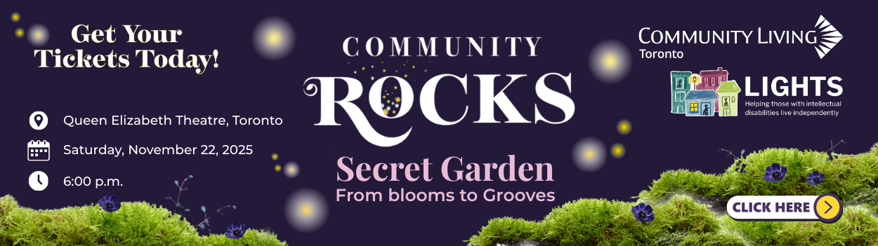 Community Rocks! Get your tickets. Click here to enter website to learn more. Theme is "Secret Garden, From blooms to Grooves"